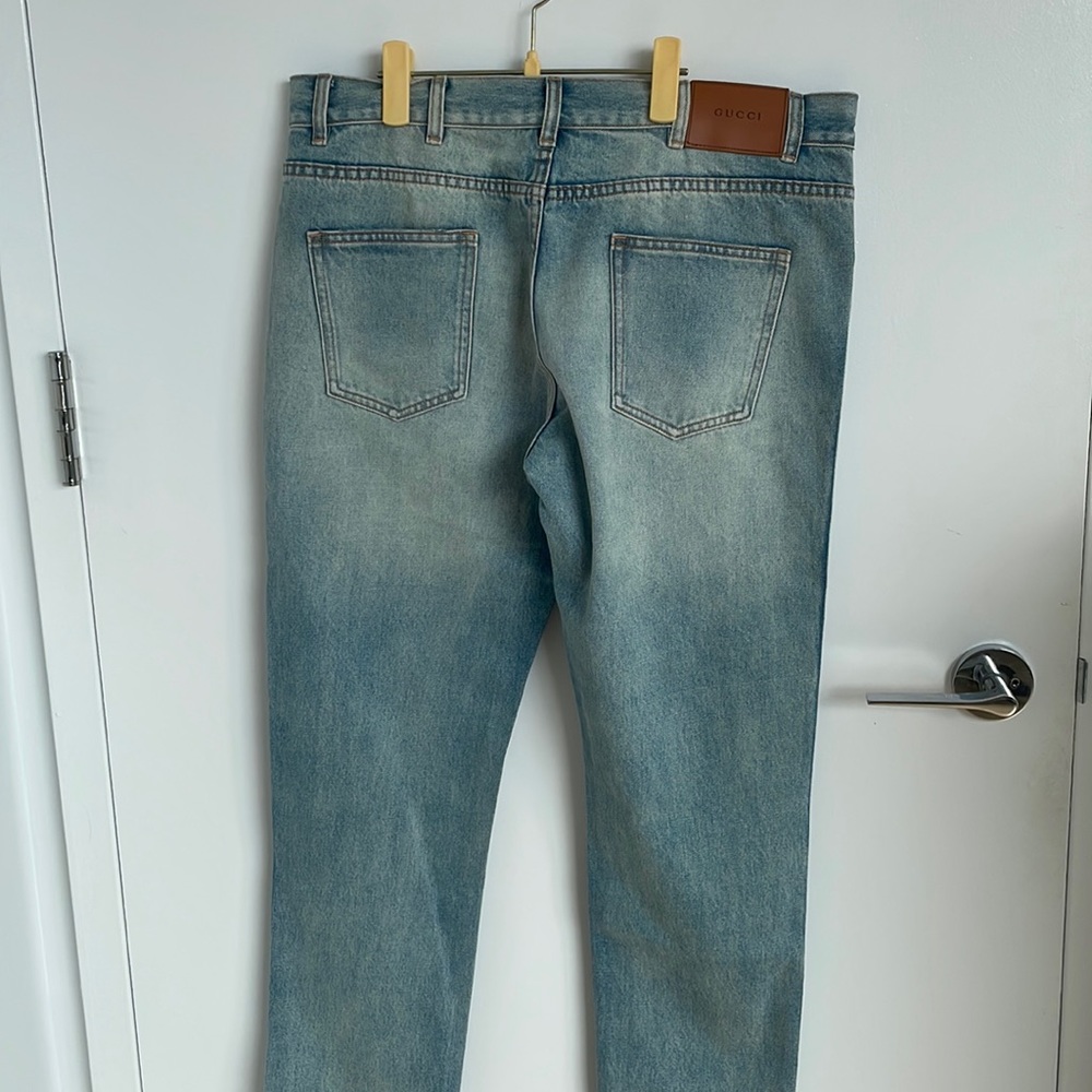 Gucci jeans with web details- used in excellent condition waist size 34